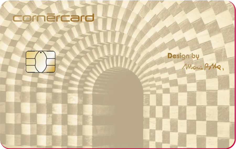 Cornèrcard gold im Design Botta